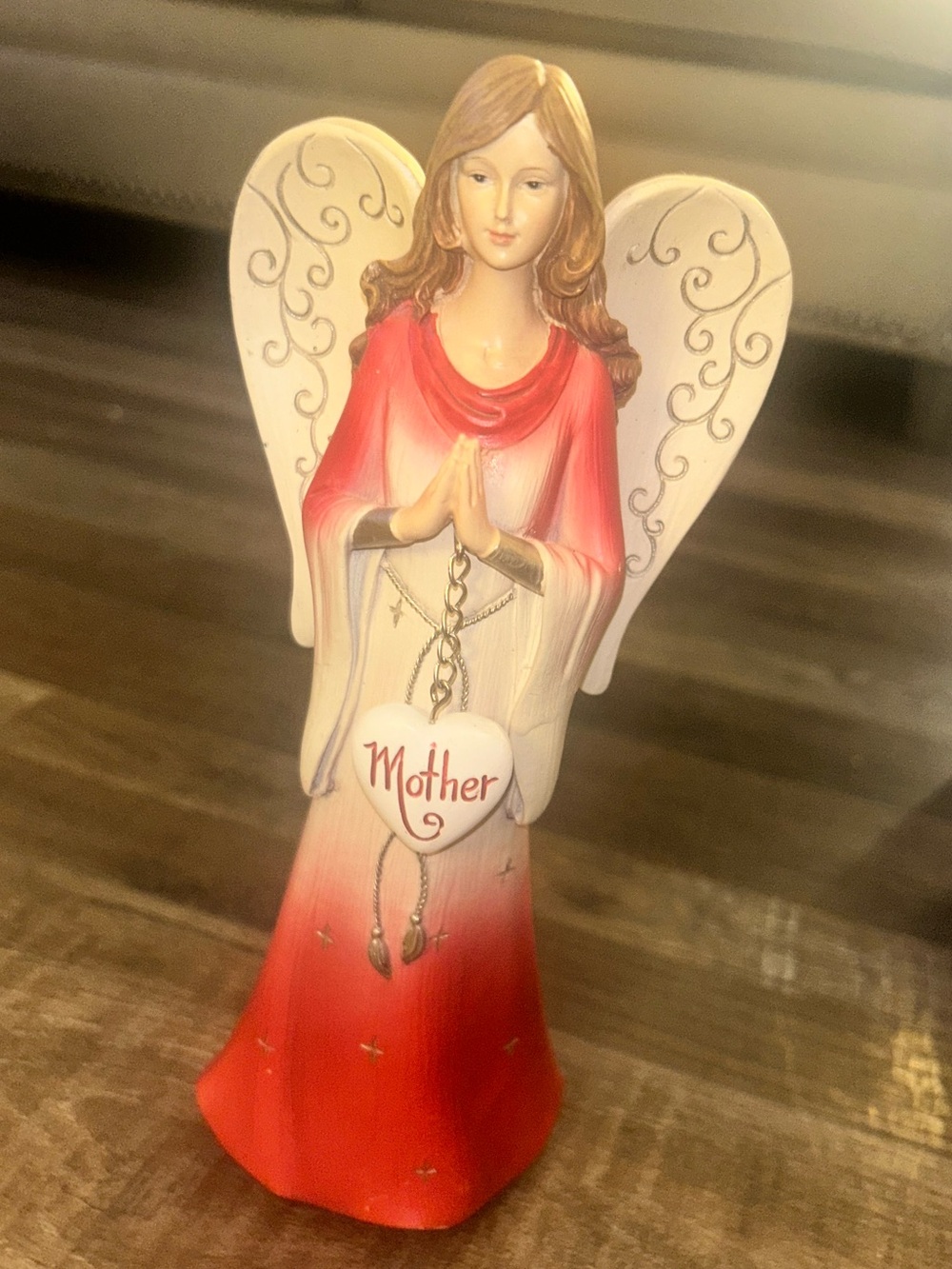 Angel Figurine Mother Resin Carvings Painted Traditional Sculpture beautiful